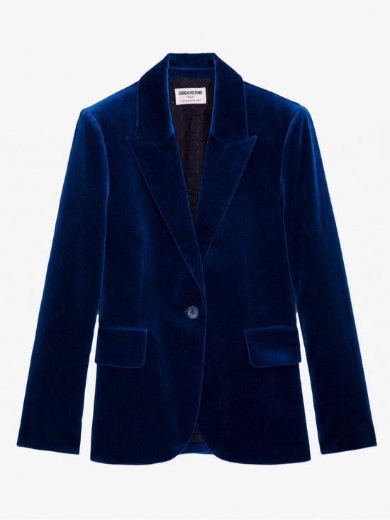 Zadig & Voltaire Jackets & Blazers - Zadig & Voltaire Navy Velvet Blazer sz 36